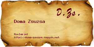 Doma Zsuzsa névjegykártya